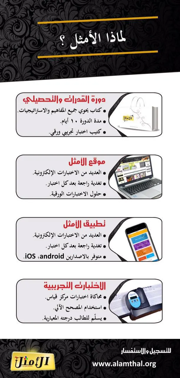 لماذا الأمثل أفضل في اختبار القدرات العامة والاختبار التحصيلي