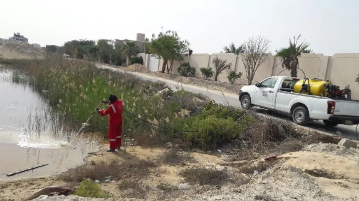 بلدية القطيف تستنفر فرق المكافحة لرش تجمعات الأمطار