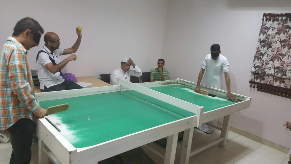 بالصور.. مكفوفو القطيف يتنافسون على كأس بطولة التنس