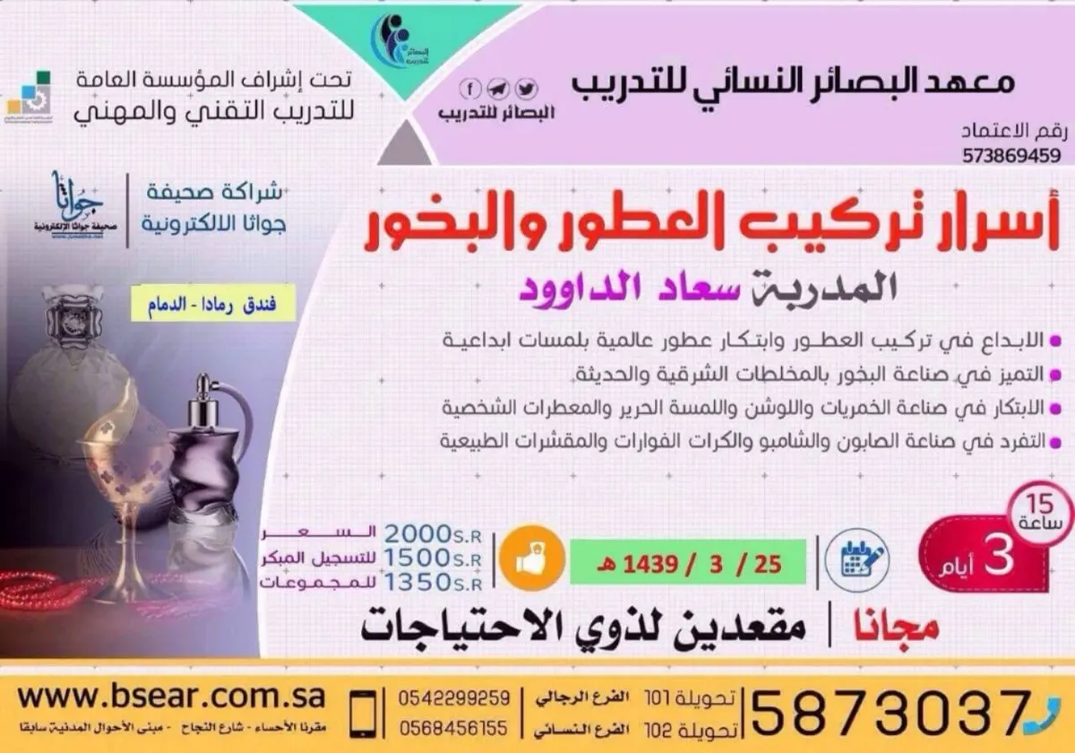 اصنعي عطركِ بنفسك وانطلقي بمشروعك الخاص