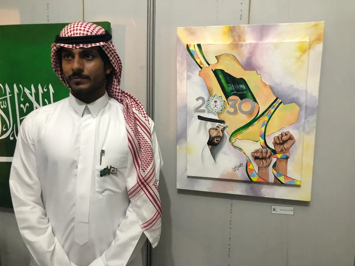 بـ 8 لوحات فنية.. نزلاء المباحث يشاركون الوطن فرحته في يومه الـ 88