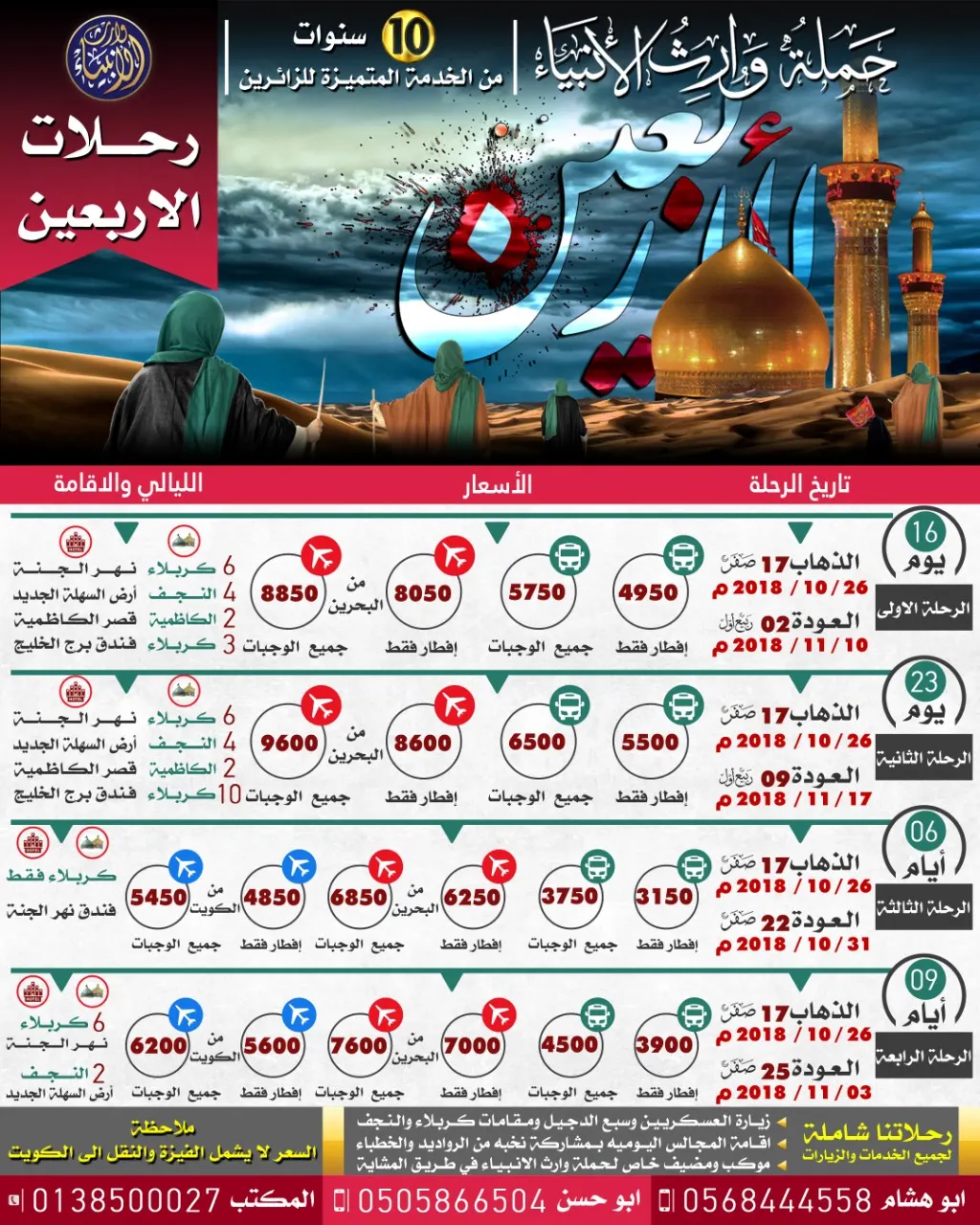 رحلات الأربعين مع «حملة وارث الأنبياء»