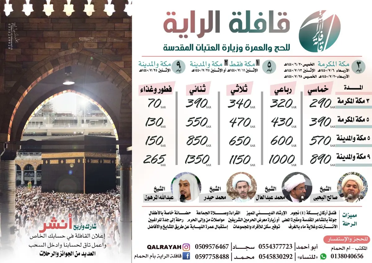 آخر رحلات العمرة الرجبية في المبعث النبوي مع قافلة الراية