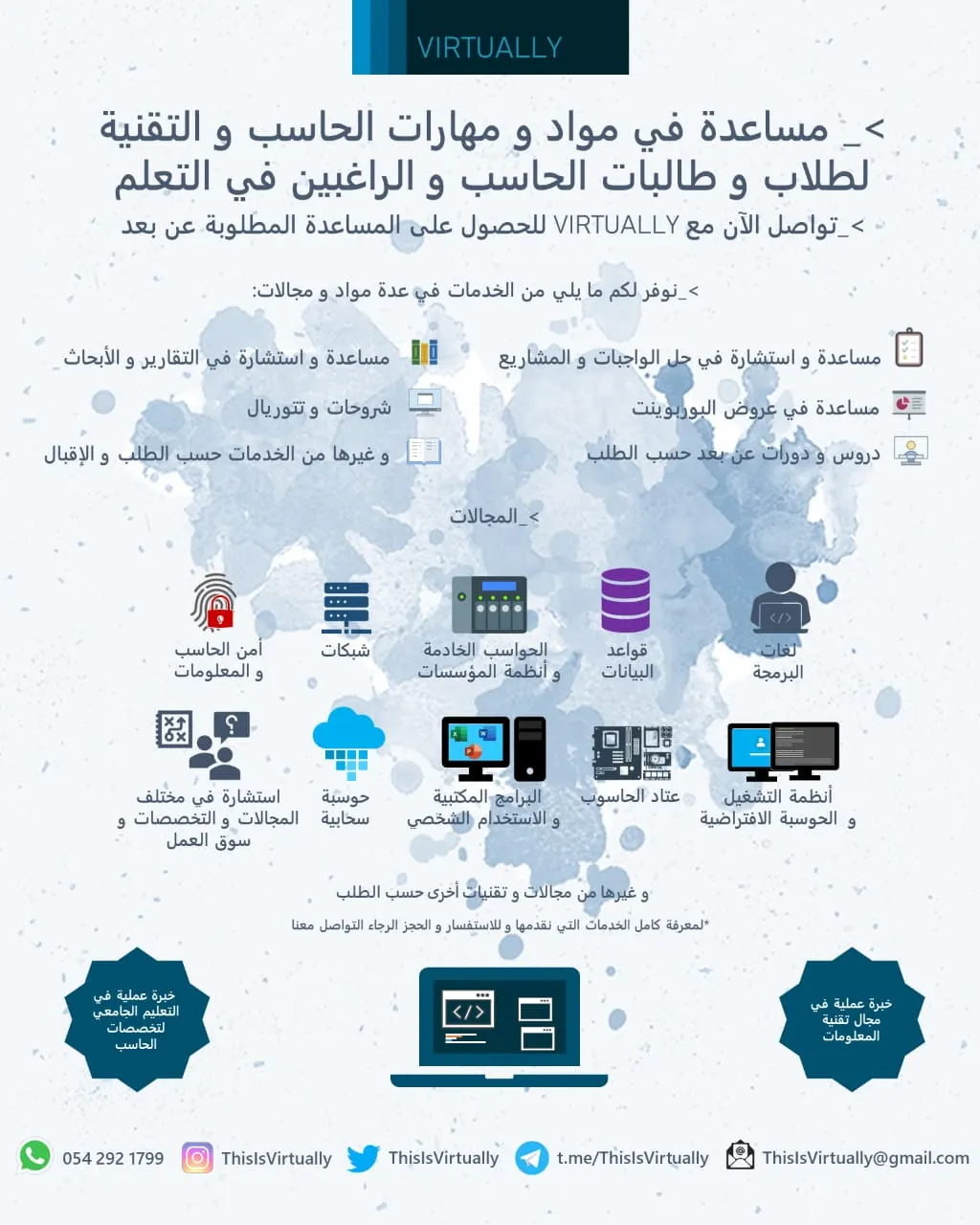 هل ترغب في الحصول على مساعدة في مواد أو مهارات الحاسب؟
