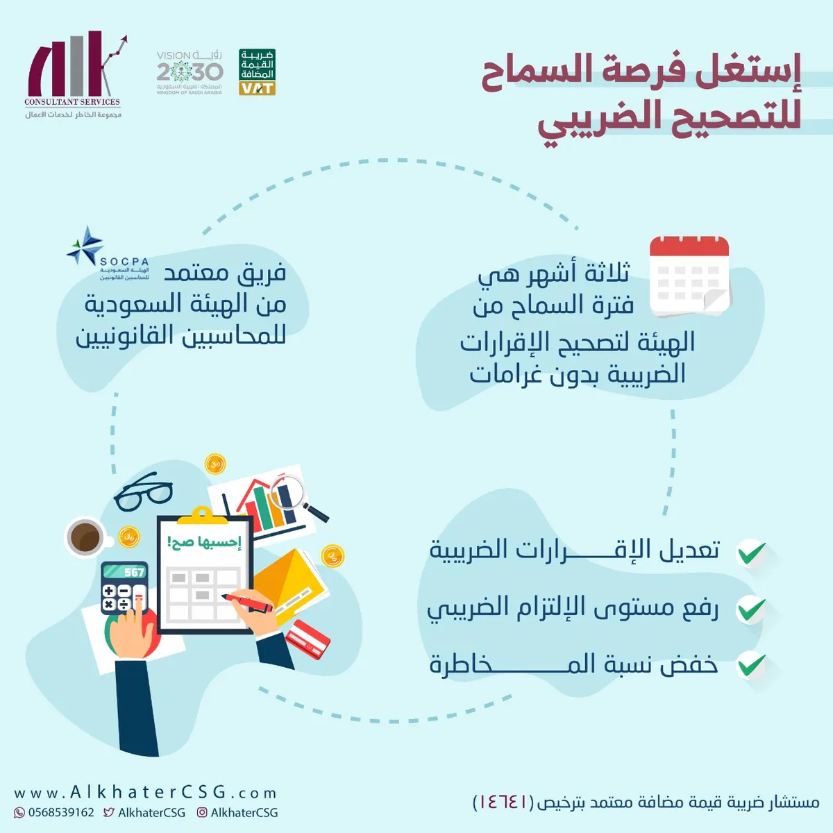 استغل فرصة السماح للتصحيح الضريبي مع مجموعة الخاطر لخدمات الأعمال