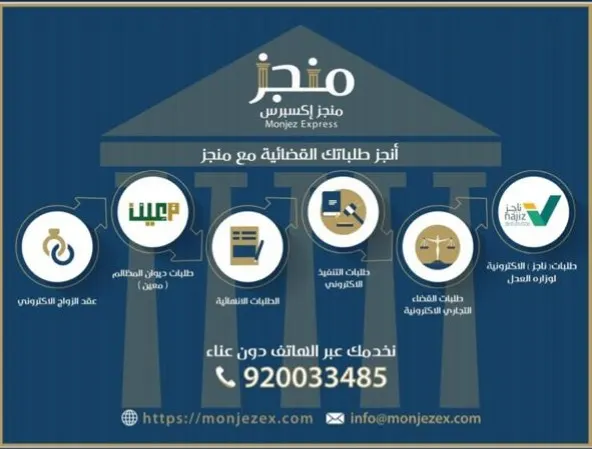 «منجز إكسبرس»: ننجز طلباتك القضائية لموقع وزارة العدل.. احترافية التعامل الصحيح والنظامي