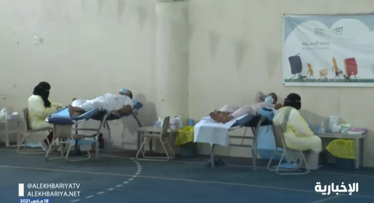فيديو.. حملة للتبرع بالدم في ⁧‫الجش‬⁩ تحت شعار «وطني بدمي»