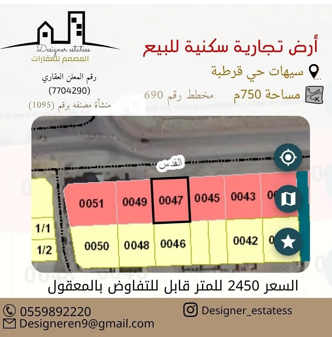 فرص استثمارية.. أراضٍ تجارية سكنية للبيع بمواقع مميزة لدى «المصمم للعقارات»