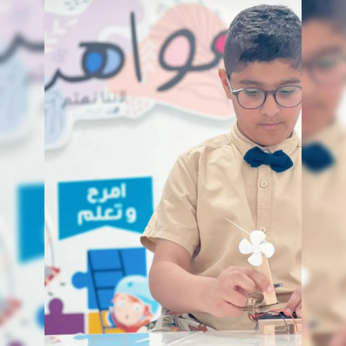 في القطيف.. ابن التاسعة علي آل سالم موهبة تشق طريقها في عالم الرسم والأعمال الخشبية