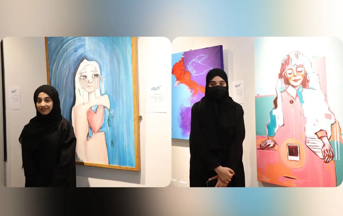 من بحاري القطيف.. فاطمة وسارة آل حماد شقيقتان اجتمعتا بـ رابط اللوحة.. واختلفتا في التعبير عنها