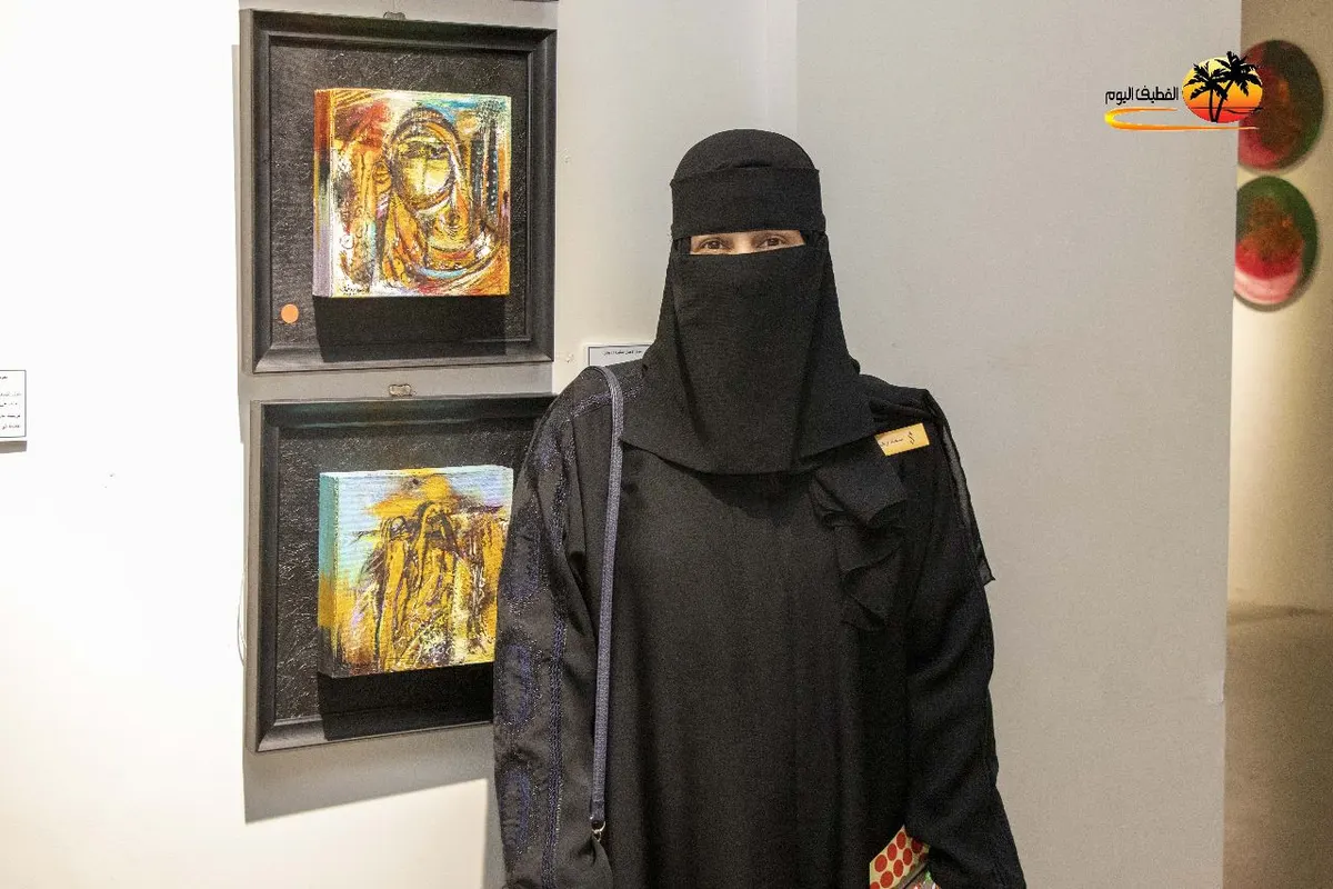 في روازن القطيف.. سعاد وخيك تبرز زينة المرأة العربية القديمة بـ«البرقع»