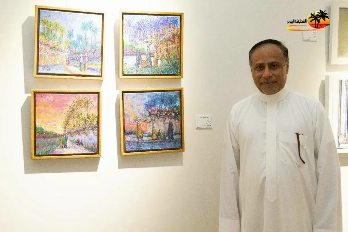 بـ المعاجين والألوان.. عباس ارقيه يستحضر نساء القطيف القديمات في «روازن»