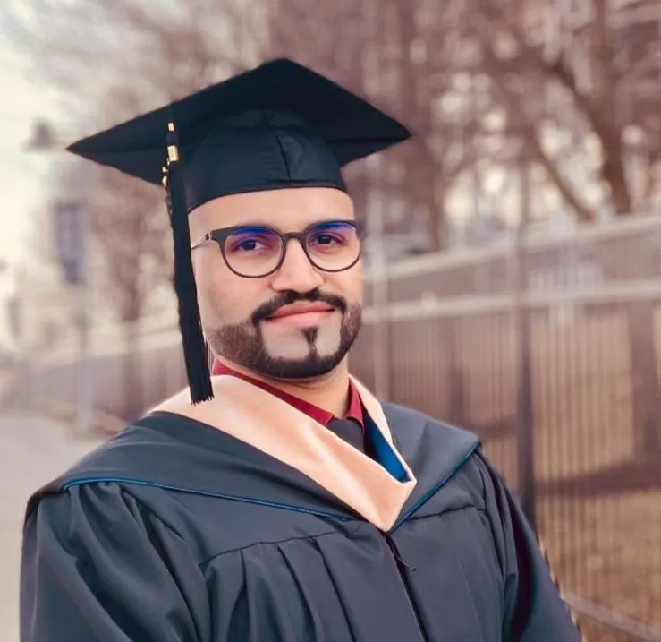 من تاروت.. جامعة Penn State بِأمريكا تمنح «حسام المقلَّد» الماجستير في إدارة سلسلة الإمدادات
