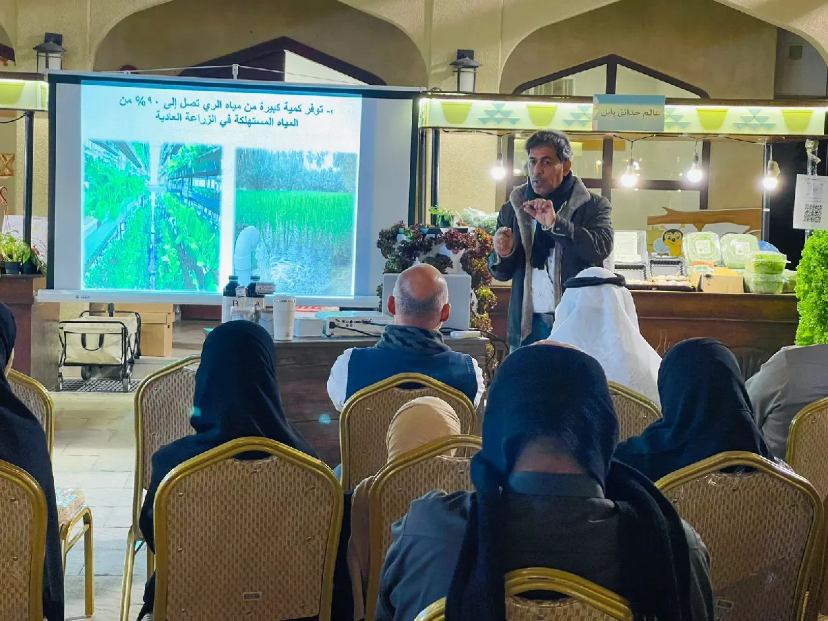 «فن الزراعة المائية».. تطبيق التقنيات الحديثة في سوق المزارعين بالقطيف