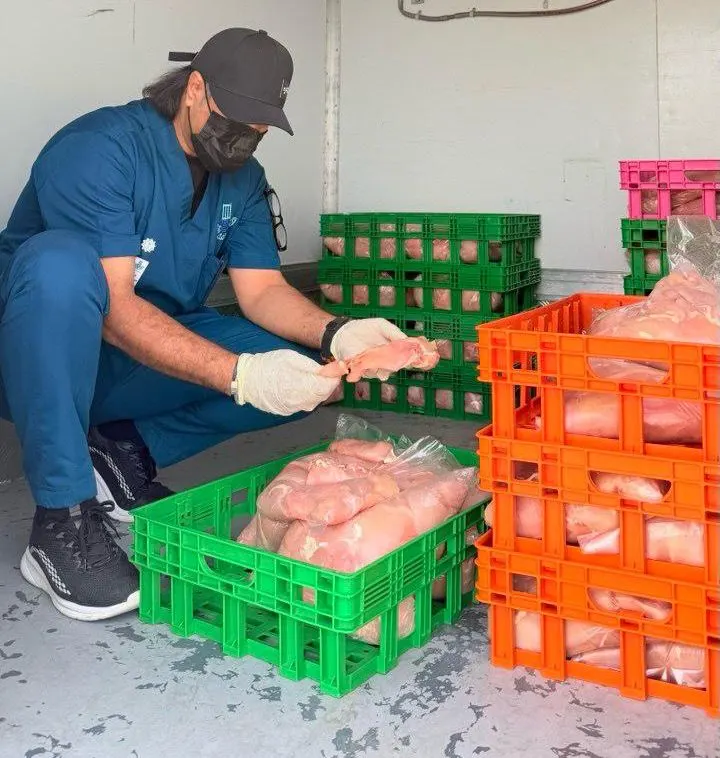 في القطيف.. ضبط 260 كجم دجاج مجهول المصدر داخل سيارة نقل مبردة قبل وصولها إلى المستهلكين