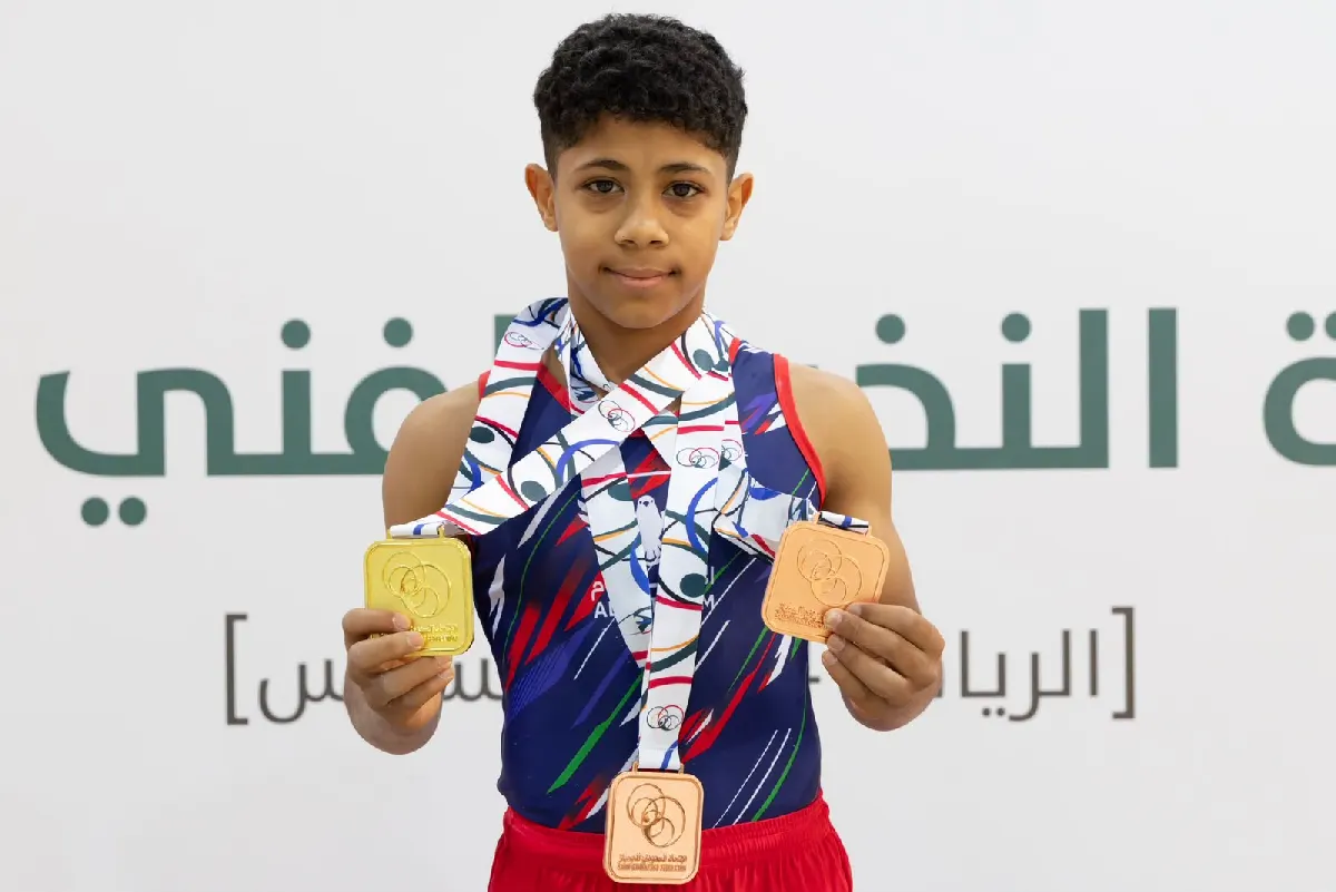 ذهب وفضة وبرونز.. ثلاثي القطيف المر وآل مبيريك وآل نتيف يعتلي منصات «نخبة الجمباز»
