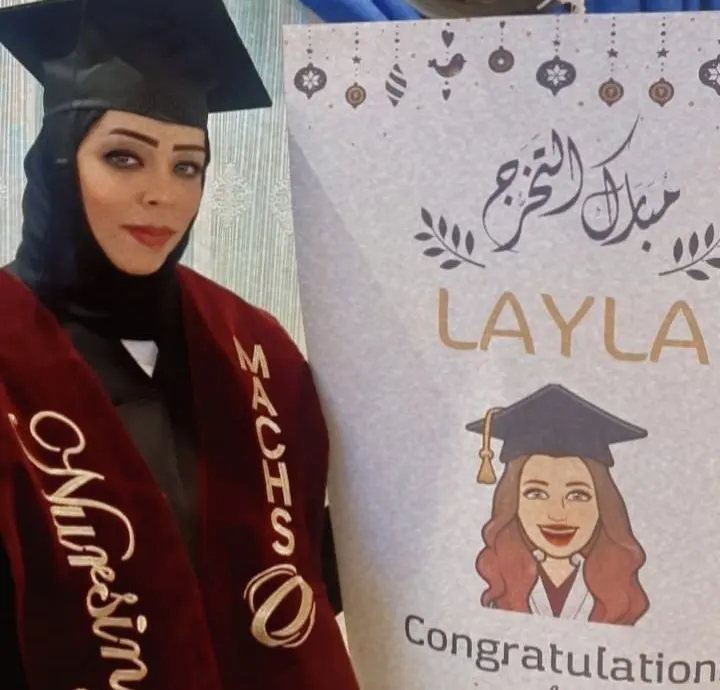من صفوى.. كلية محمد المانع للعلوم الطبية تمنح «ليلى الساده» البكالوريوس في التمريض