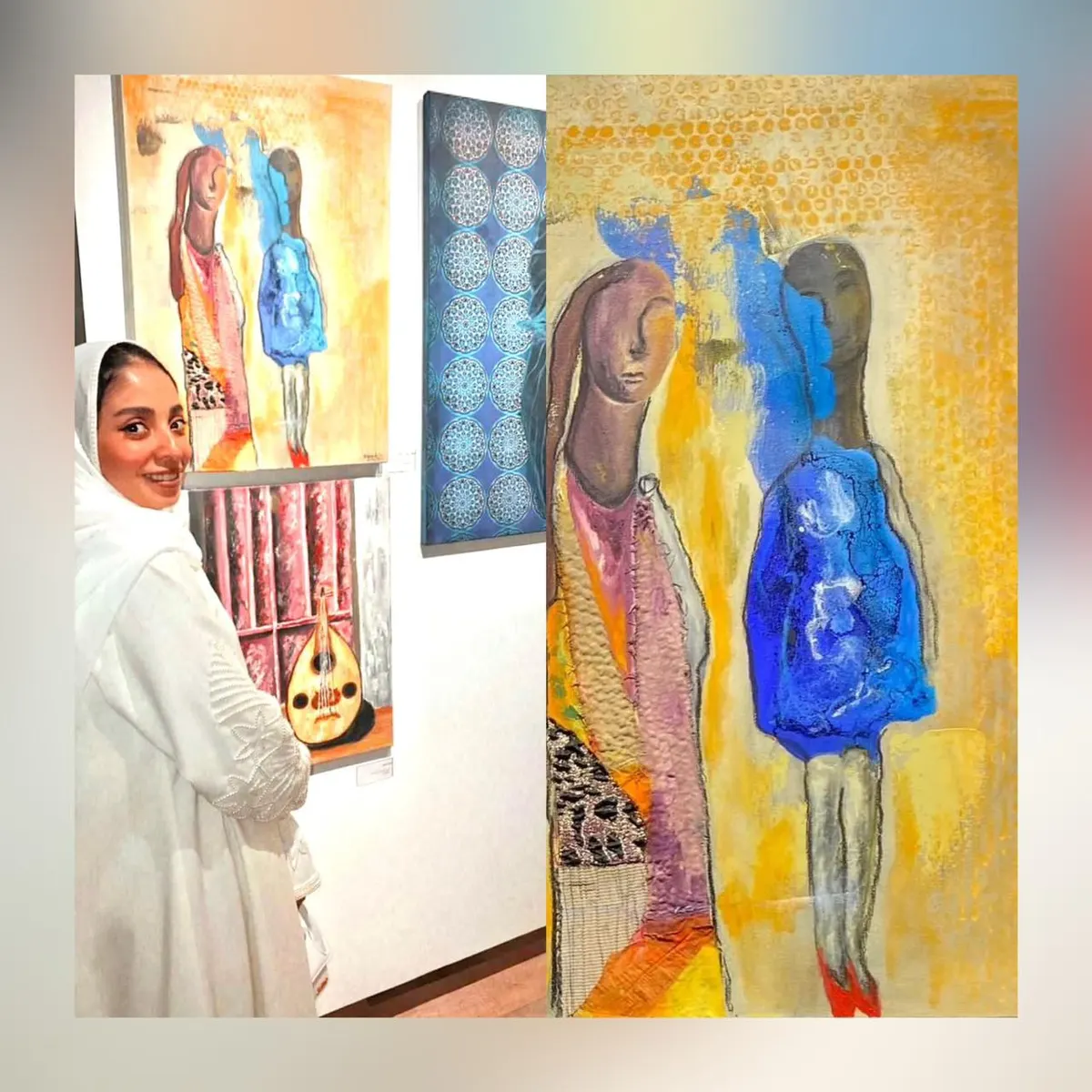 من سيهات.. جدران جاهز تجسد مشاعر فاطمة غازي المحسن في لوحة فنية