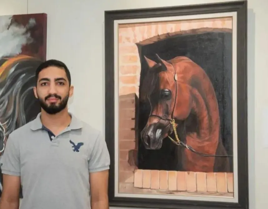 «الخيل العربي» يوحِّد ريشة فناني القطيف في معرض «جاهز للعرض»