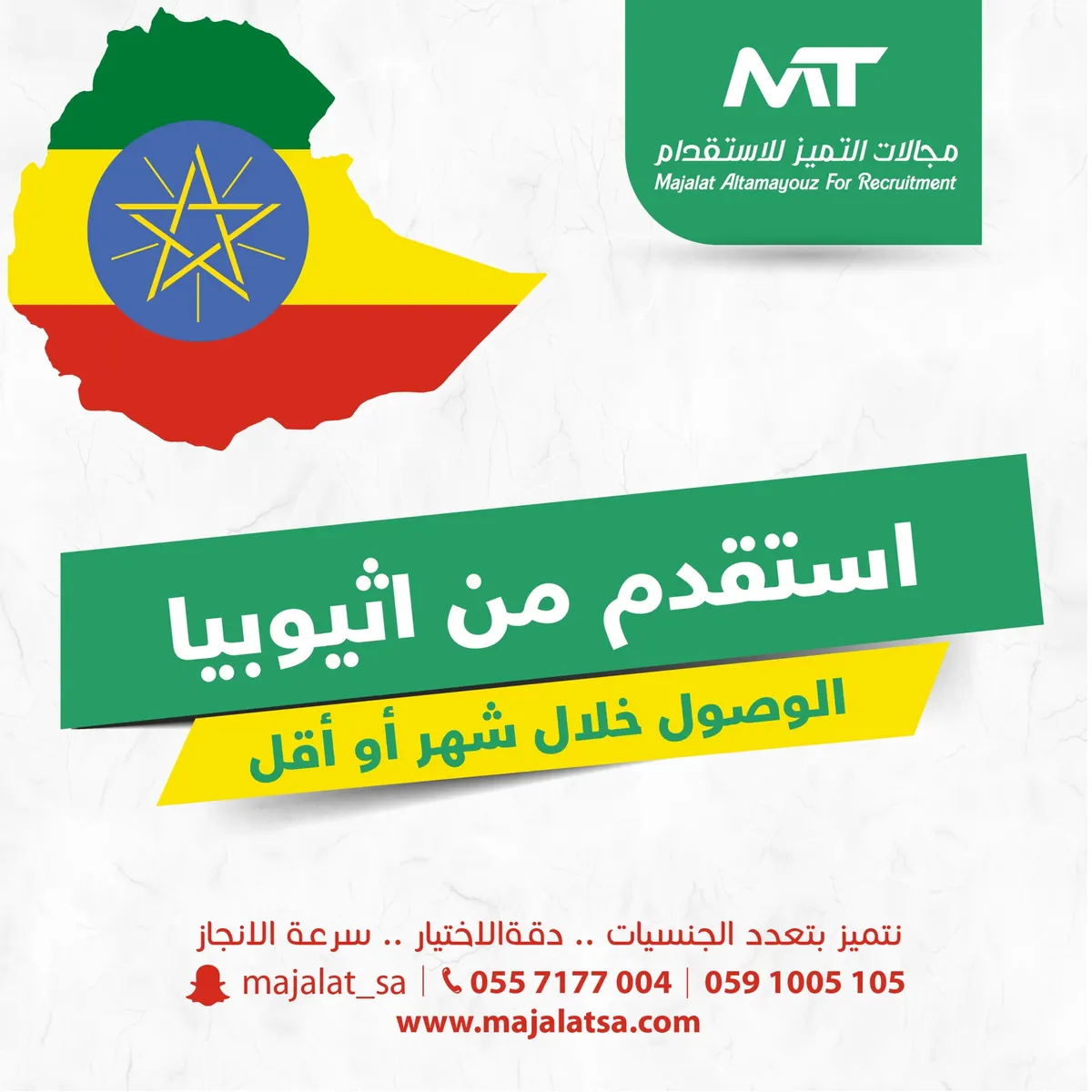 مجالات التميز للاستقدام : تعدد الجنسيات ودقة الاختيار وسرعة الإنجاز