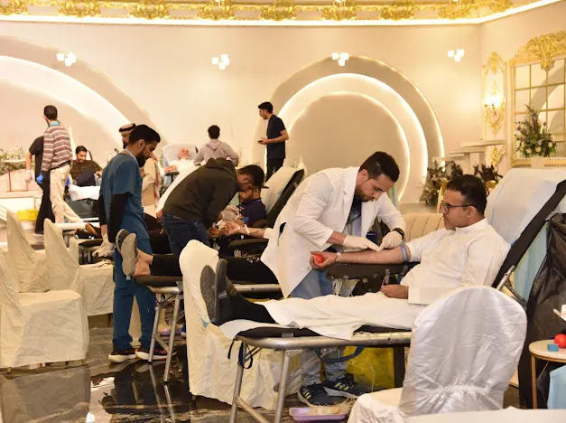 في الأوجام.. 662 مشاركًا في حملة «إمام الحياة» للتبرع بالدم