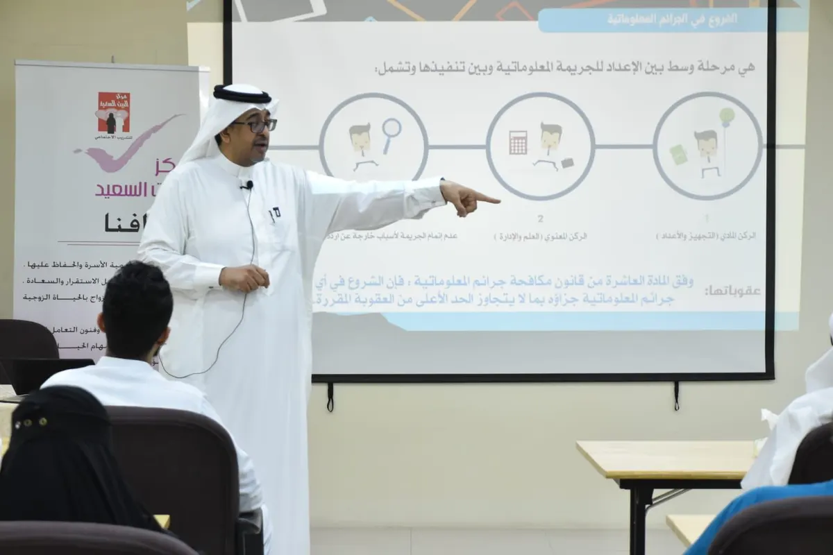 في صفوى.. نضال آل مسيري يرفع مستوى الوعي.. حول الجرائم المعلوماتية