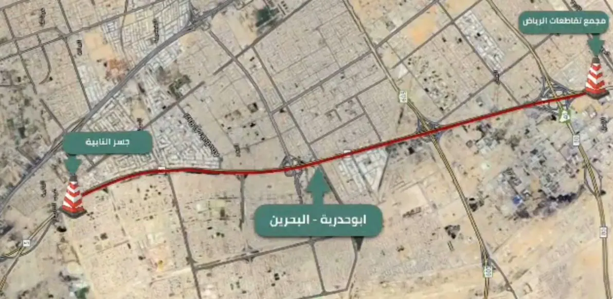 بدء استكمال أعمال إصلاح طريق أبو حدرية - البحرين.. من تقاطع جسر النابية إلى تقاطعات طريق الرياض