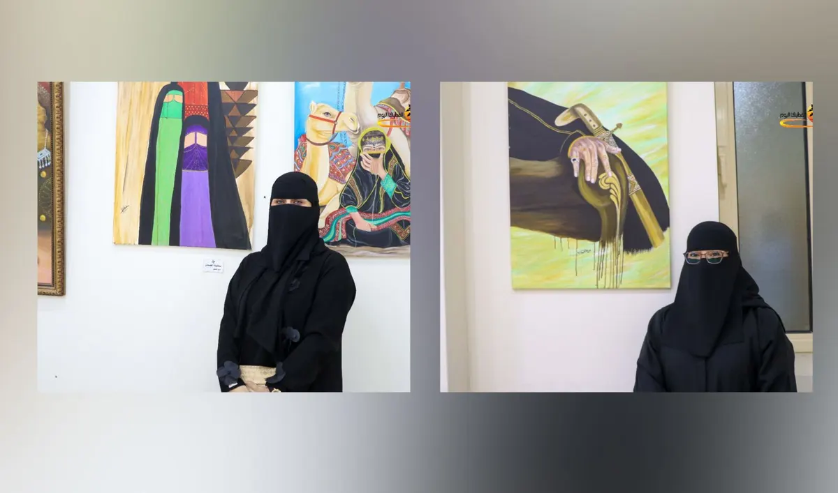 مزج تشكيلي بين الربيعية وسنابس.. فخرية الحبيب وابنتاها سكينة وأبرار الجمعان يجسدن يوم التأسيس في «تراث مواهب»