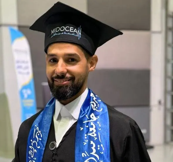 القديح - الناصرة.. جامعة ميدأوشن بدبي تمنح «السيد ماجد أبو الرحي» ماجستير إدارة أعمال واحتراف المشاريع