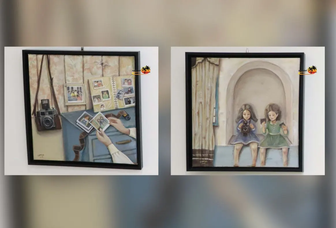وجوه من معرض الأعمال الصغيرة.. من القديح.. غادة العلوي تفتش في صور الكاميرا الفورية بالفرشاة والألوان