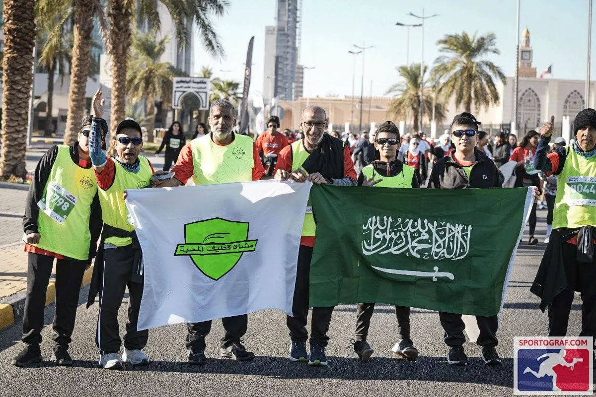 من القطيف.. مشاة القطيف يشاركون في ماراثون الكويت العاشر