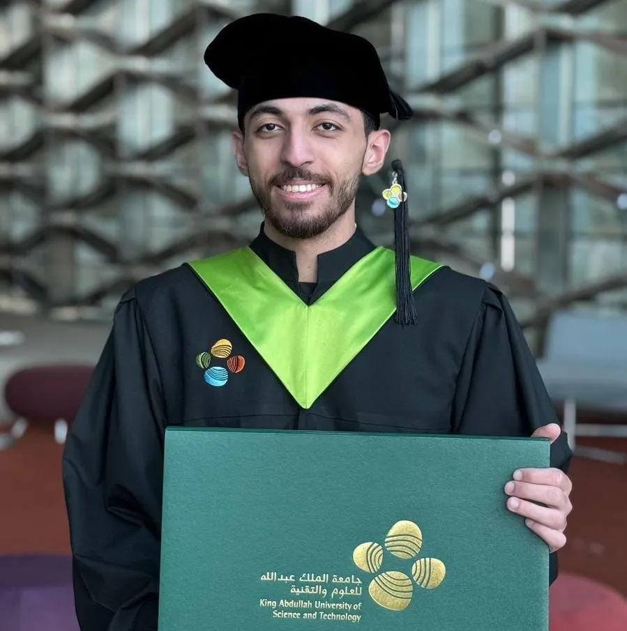 من الجارودية.. جامعة الملك عبد الله للعلوم والتقنية - كاوست تمنح «أحمد آل فضل» الماجستير في الهندسة الميكانيكية