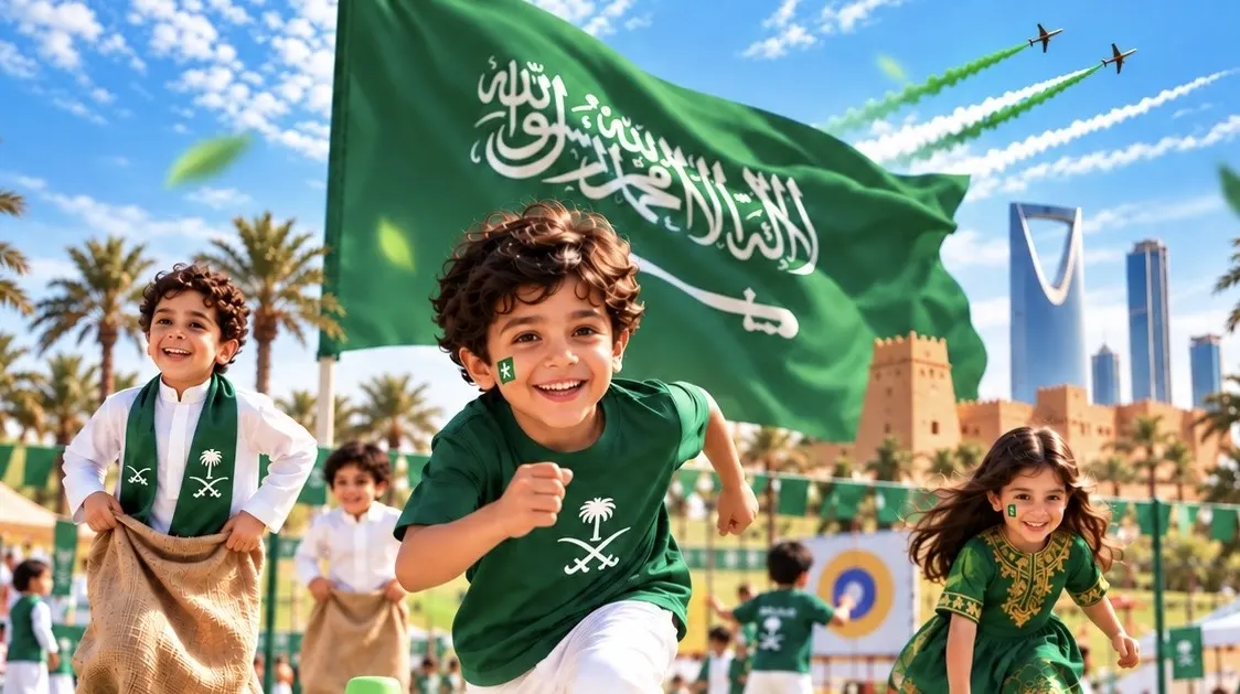 «فرحة وطن».. الألعاب الشعبية والتحديات تجمع أطفال حلة محيش في احتفال وطني