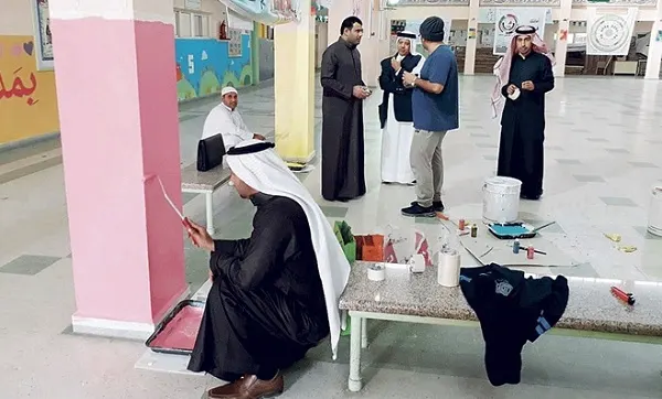 برنامج لتزيين 20 عمودًا في ابتدائية اليرموك