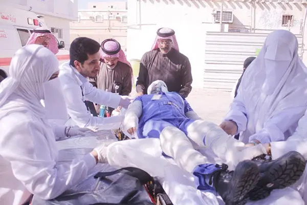 بالصور.. صحي أم الساهك ينفذ خطة الإخلاء الطبي بالتعاون مع مدني صفوى
