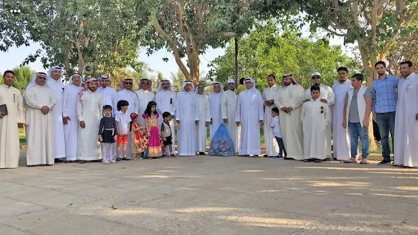 نزلاء المجمع الصحي الاجتماعي بسيهات يحتفون مع الأهالي بـ «القرقيعان»