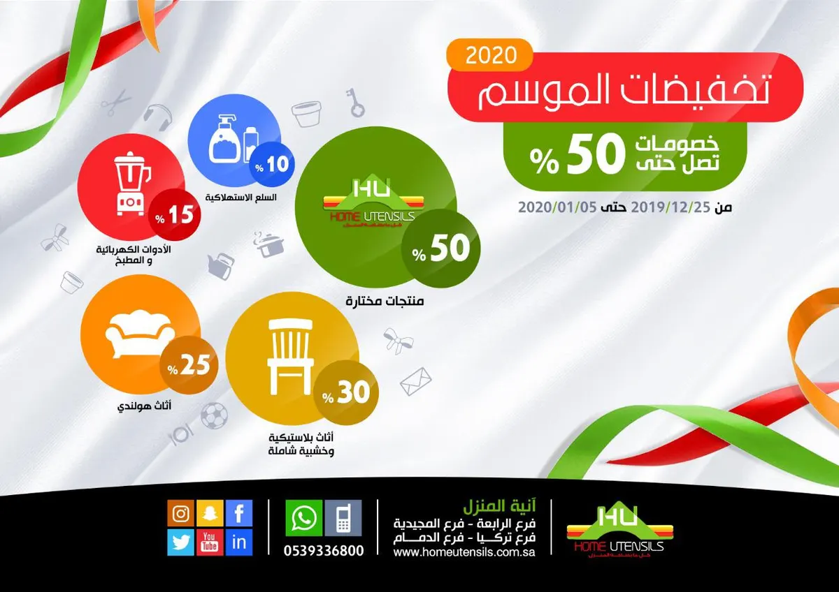 لحق على تخفيضات الموسم لدى «آنية المنزل» من 10% إلى 50 %