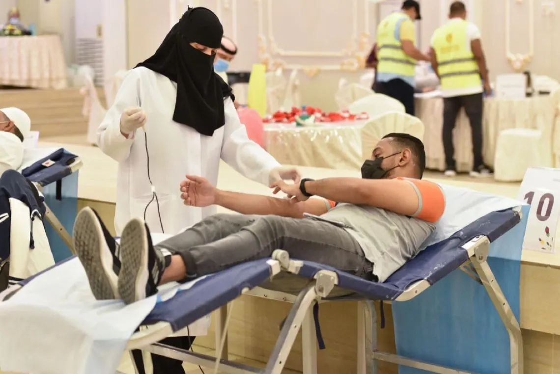 بالصور.. 258 متبرعًا في اختتام حملة ”حلة محيش“ للتبرع بالدم