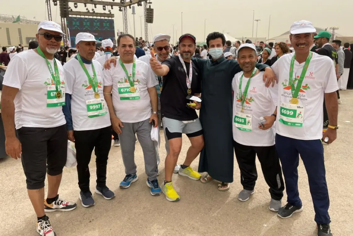 بالصور.. 7 أعضاء من ”قطيف المحبة“ يشاركون في ”ماراثون الرياض“