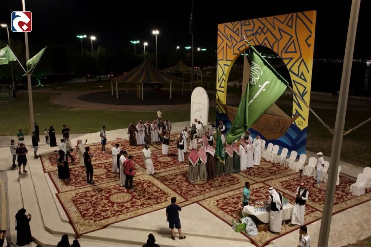شاهد.. احتفال أهالي القطيف باليوم الوطني السعودي 93