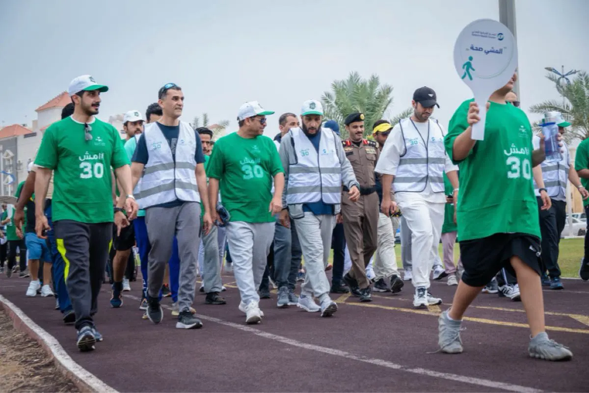 1500 مشارك في فعالية ”امش 30“ بالشرقية