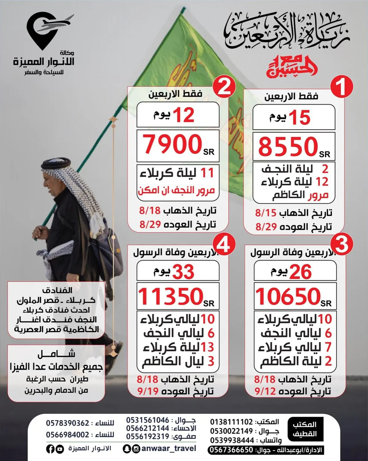 النداء الأخير لزيارة الأربعين مع ”الأنوار“