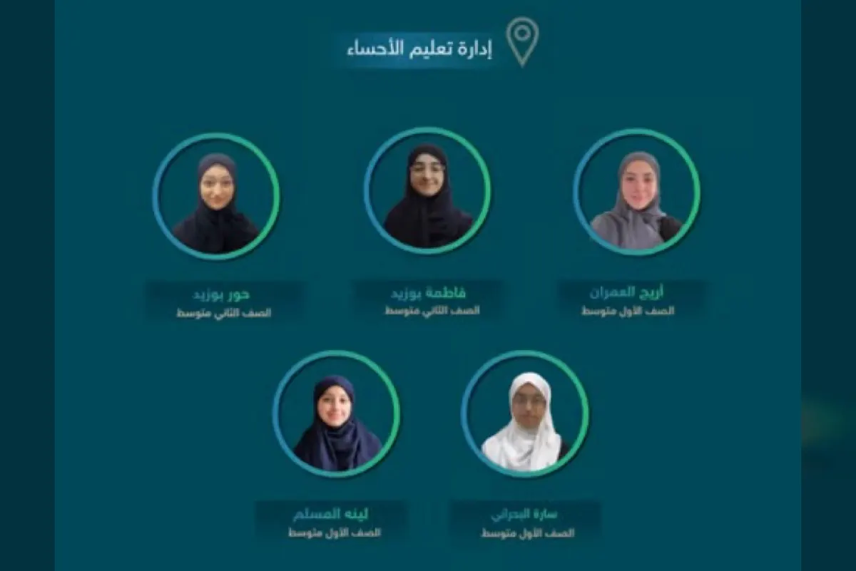 بالأسماء.. طالبات الأحساء يتفوقن على 1796 فريقًا في كأس التخيل