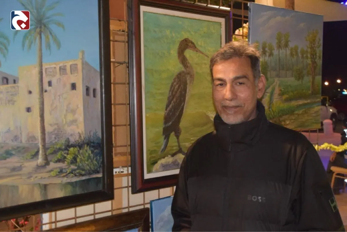 بالصور.. الفنان الرامس يرسم جمال بيئته في ”جزيرتنا خضراء“