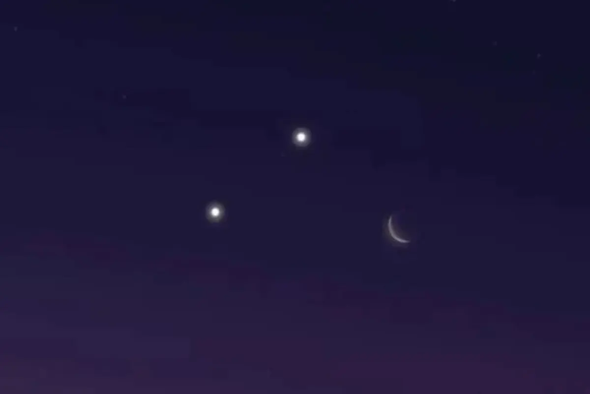 هلال شعبان يظهر بالقرب من كوكبي زحل والزهرة مساء اليوم