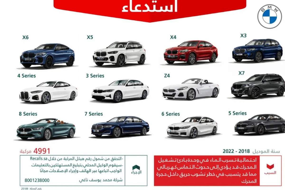 ”التجارة“ تستدعي 4,991 سيارة BMW لخطر ”حريق“ في المحرك