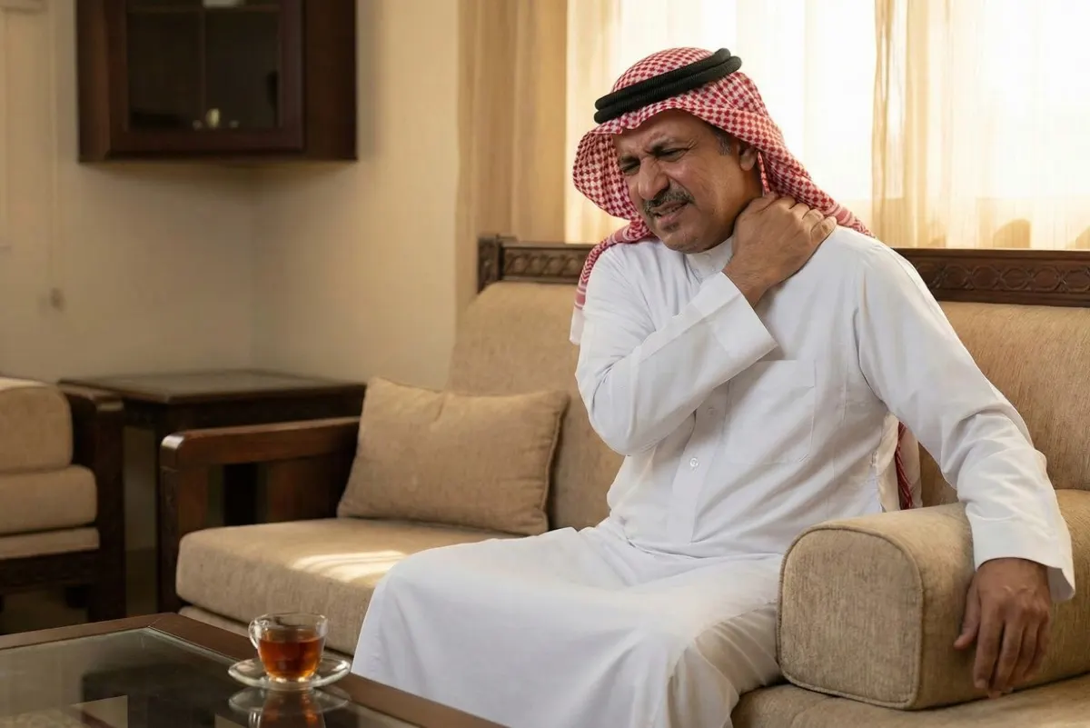 ألم الرقبة والذراع الأيسر.. هل هو ارتجاع مريء أم جلطة؟