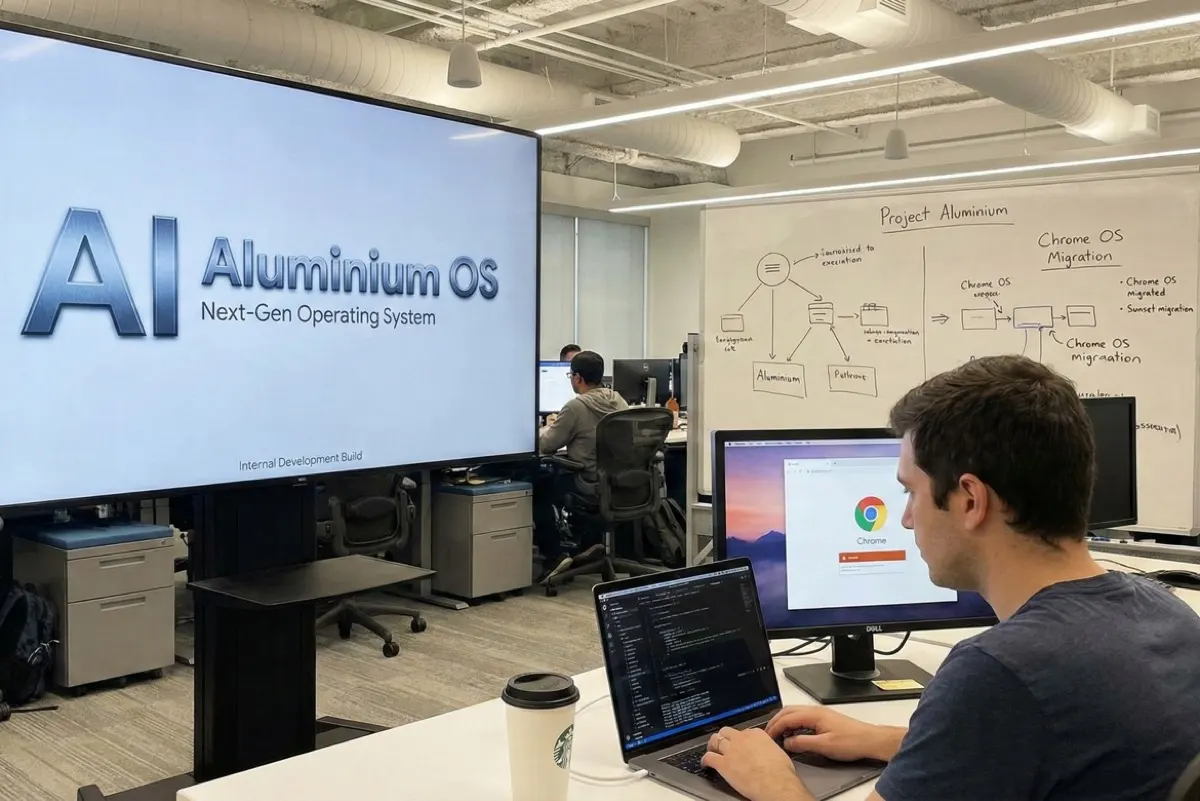 جوجل تعمل على نظام «Aluminium OS» بديلاً لـ «كروم»