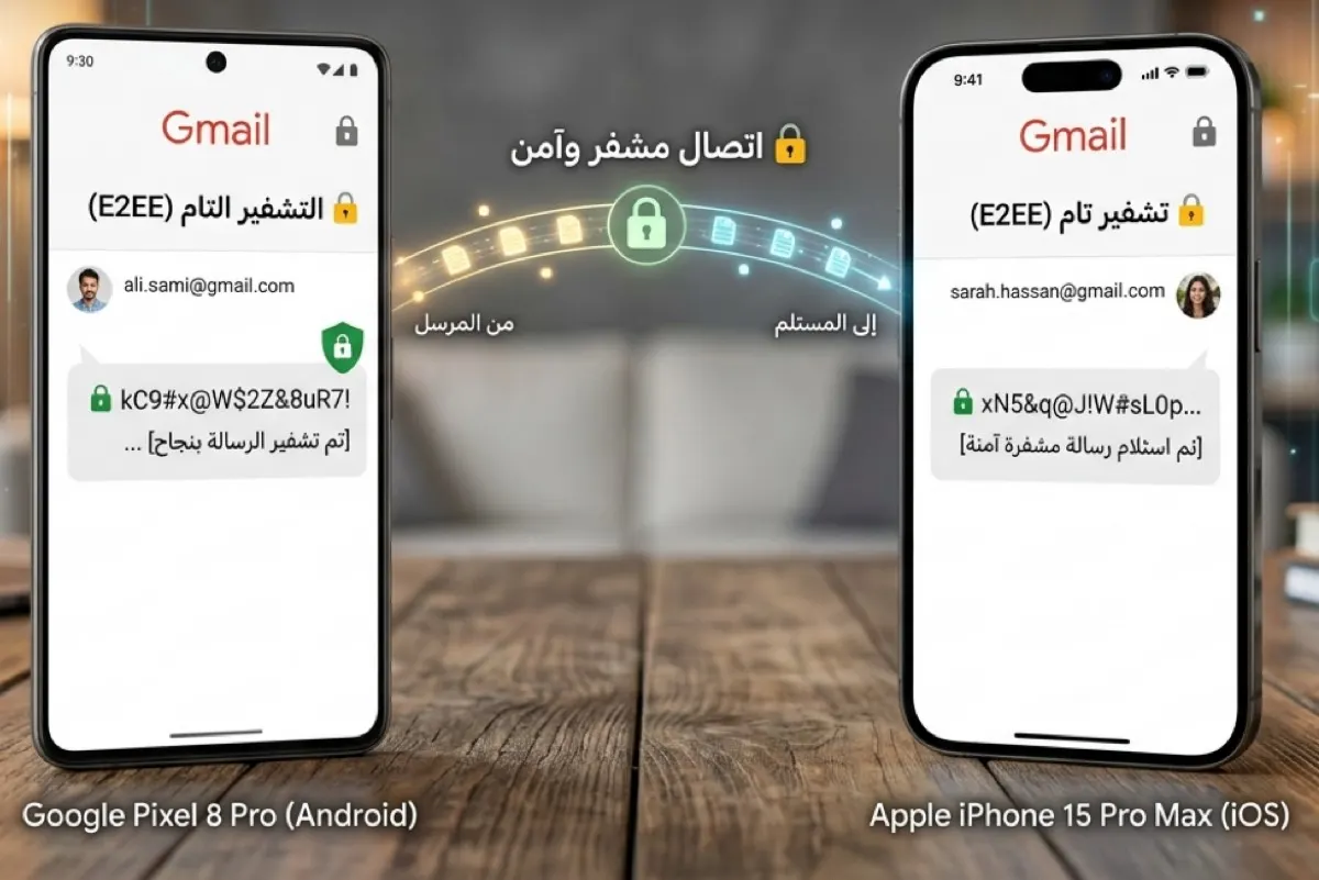 تشفير «جيميل» يصل للهواتف