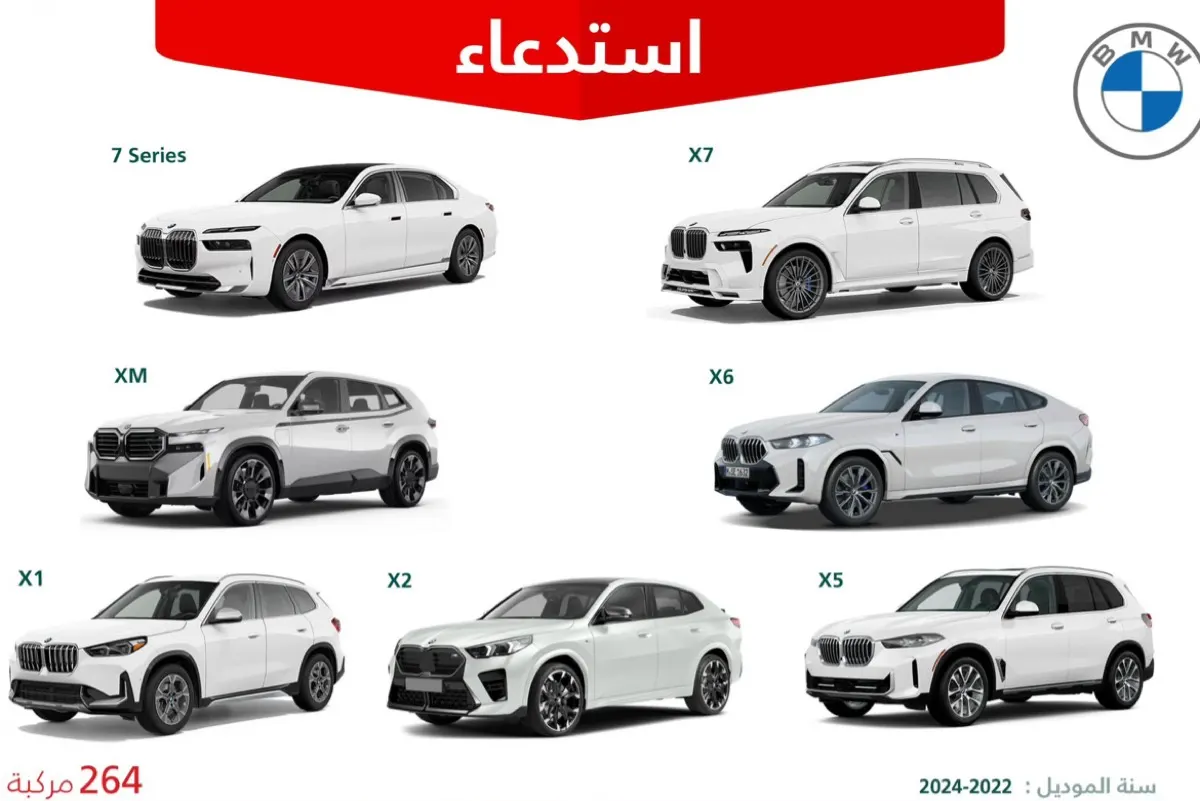 «التجارة» تستدعي 264 مركبة «BMW» لخلل يزيد خطر الحوادث